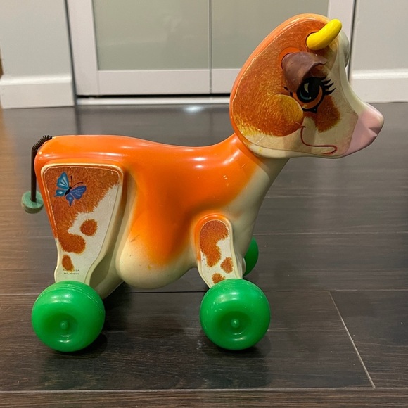 VTG FISHER-PRICE 1972 Molly Moo Cow Pull Toy #132 - Picture 1 of 10